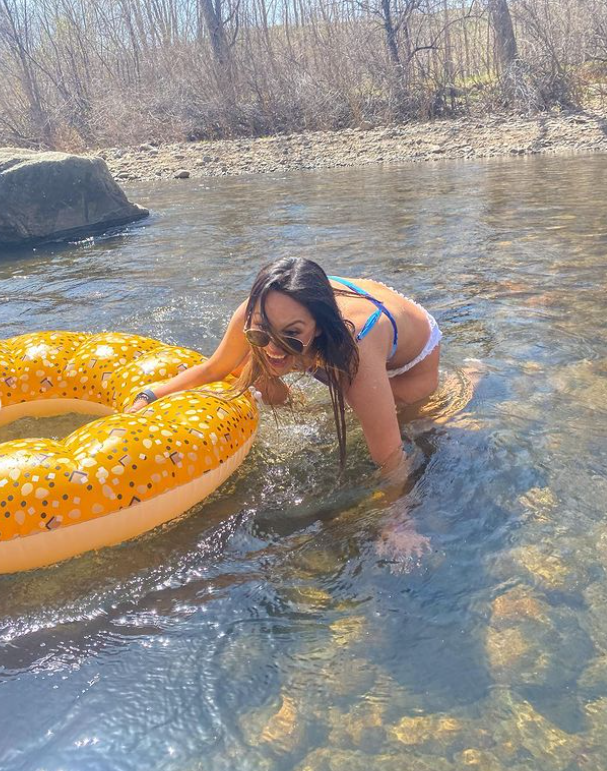 Loren Harris in a creek she went to with Destiny Zimmerman and other friends in April. Harris and Zimmerman died in a high-speed car crash June 29 in Parker. (VIA DESTINY ZIMMERMAN'S INSTAGRAM)