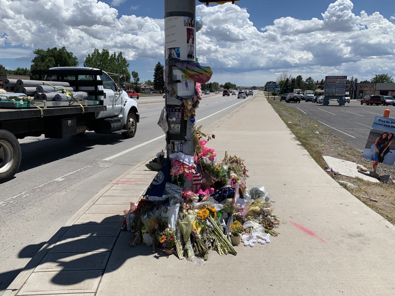 A memorial on the light pole at south Parker Road and east Plaza Drive in Parker created shortly after Destiny Zimmerman, 17, and Loren Harris, 18, were killed there June 29 after a high-speed car crash. The memorial remains today. (DennisHuspeniCity Editordennis.huspeni@gazette.comhttps://denvergazette.com/content/tncms/avatars/c/5a/fbd/c5afbd32-5030-11eb-bdef-030d9de52a9e.779683cee495ffe64766291c251a8894.png)