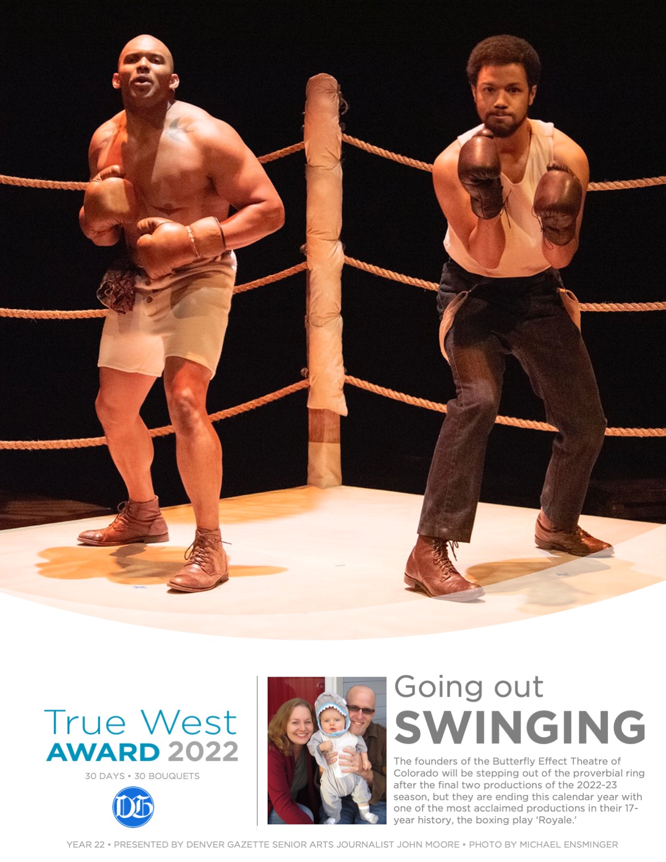 Lavour Addison and Cameron Davis starred in the Butterfly Effect Theatre of Colorado's 'The Royale,' a play by Marco Ramirez directed by Jada Dixon. (Michael Ensminger/BETC)