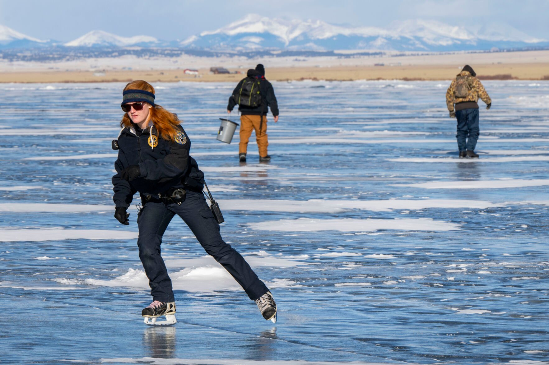 At her post in the Colorado mountains, this ice skating ranger patrols in style