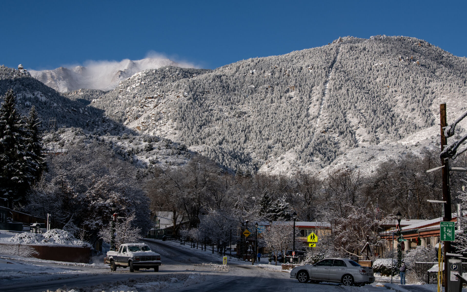 The Manitou Incline, the giant scar on the mountain, towers above Manitou Springs. In less than a mile it climbs 2,768 steps with a total of more than 2,000 feet of elevation gain. (photos by Parker Seibold, the gazette)