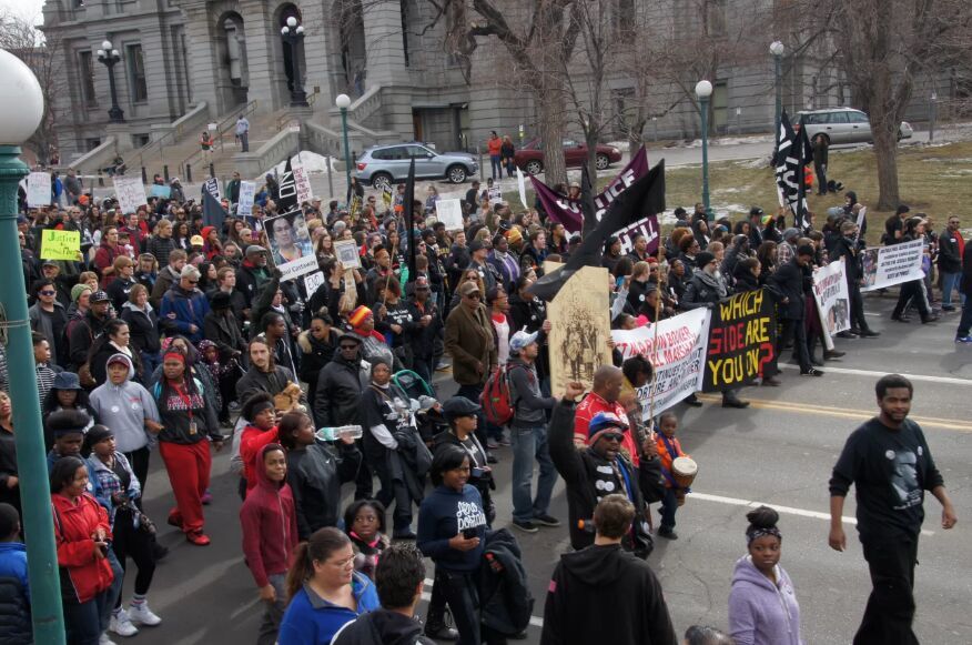 A past year's MLK Day Marade takes place in Denver. This year's annual Marade will happen Monday. (Dr. Martin Luther King, Jr. Colorado Holiday Commission)