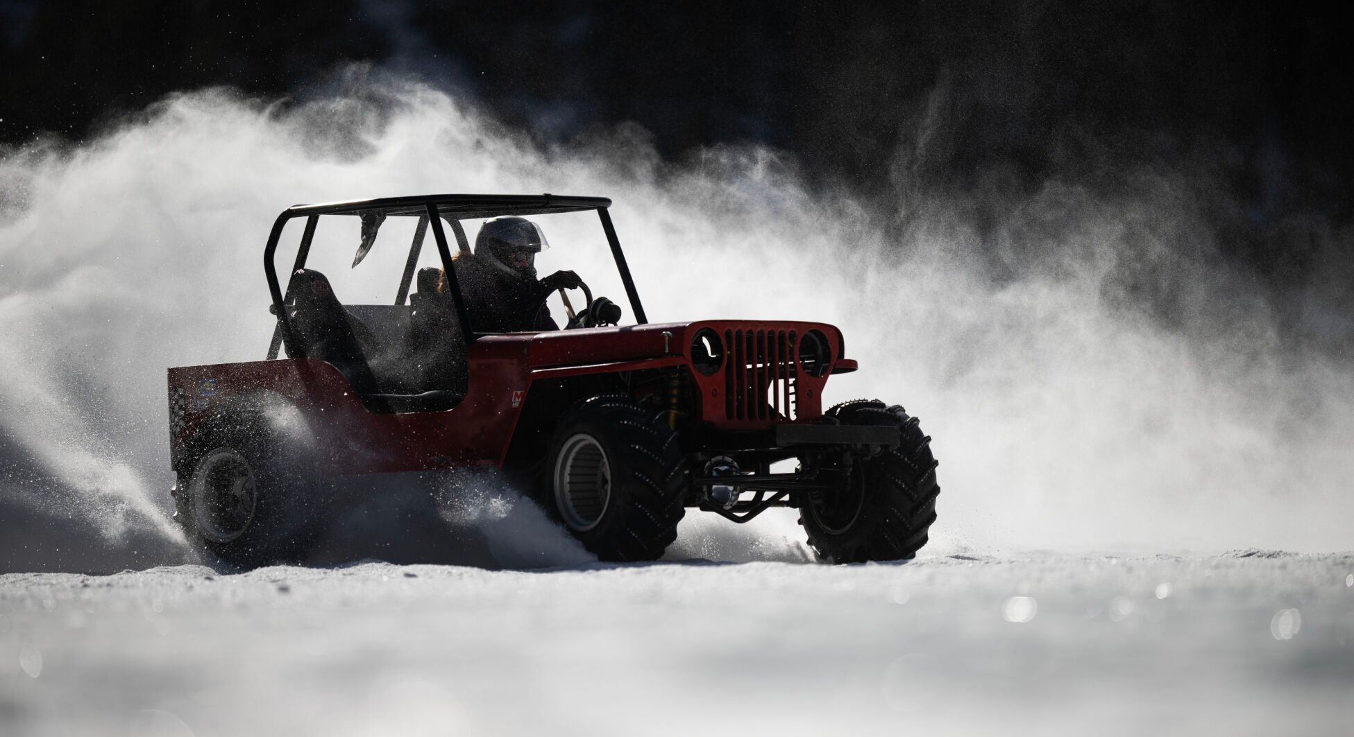 Lisa Lannerd drifts around a turn during the first day of the Our Gang 4 Wheelers ice racing club’s 2023 racing season on Saturday, Jan. 7, 2023, in Georgetown, Colo.(Timothy Hurst/The Denver Gazette) (TIMOTHY HURST/DENVER GAZETTE)