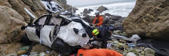 California man charged with attempted murder after driving Tesla off cliff with family inside