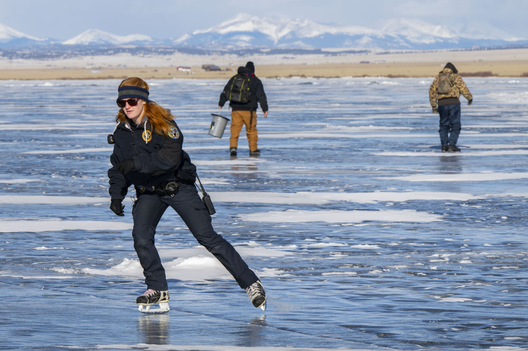 At her post in the Colorado mountains, this ice skating ranger patrols in style
