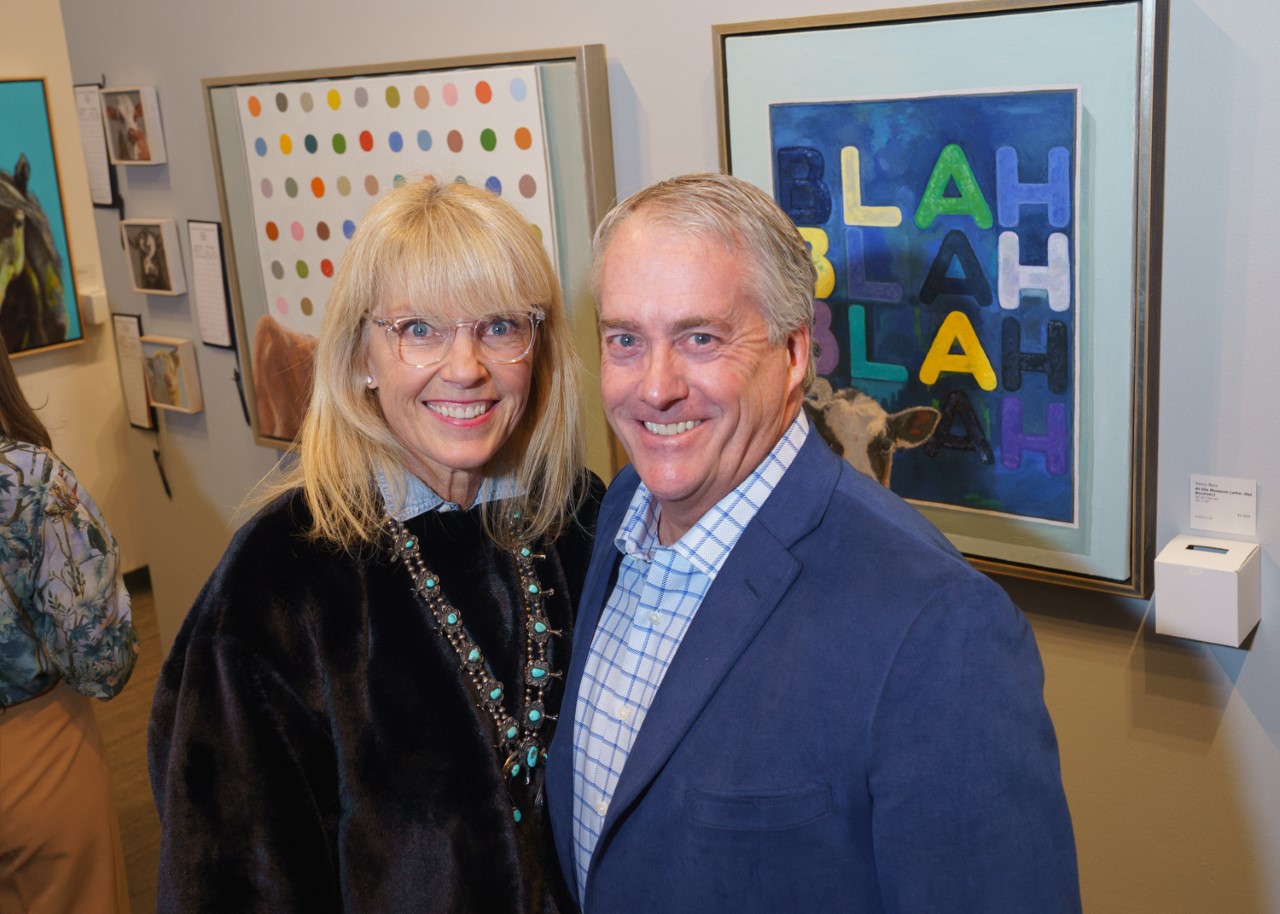 Ann Benson Reidy and Kevin Reidy. The 30th Coors Western Art Exhibit & Sale Red Carpet Reception at the National Western Stock Show Expo Hall, Coors Western Art Gallery, in Denver, Colorado, on Tuesday, Jan. 3, 2023. Photo StevePeterson.photo (STEVE PETERSON/SPECIAL TO COLORADO POLITICS)