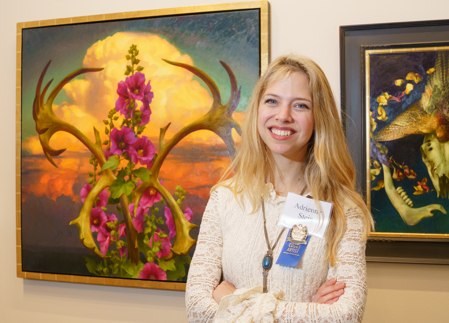 Artist Choice Award winner, Adrienne Stein. The 30th Coors Western Art Exhibit & Sale Red Carpet Reception at the National Western Stock Show Expo Hall, Coors Western Art Gallery, in Denver, Colorado, on Tuesday, Jan. 3, 2023. Photo StevePeterson.photo (STEVE PETERSON/SPECIAL TO COLORADO POLITICS)