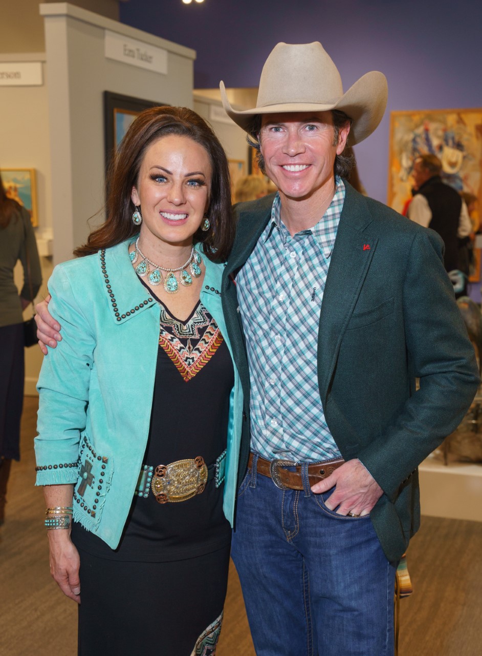 Audra and Sean McNicholas. The 30th Coors Western Art Exhibit & Sale Red Carpet Reception at the National Western Stock Show Expo Hall, Coors Western Art Gallery, in Denver, Colorado, on Tuesday, Jan. 3, 2023. Photo StevePeterson.photo (STEVE PETERSON/SPECIAL TO COLORADO POLITICS)
