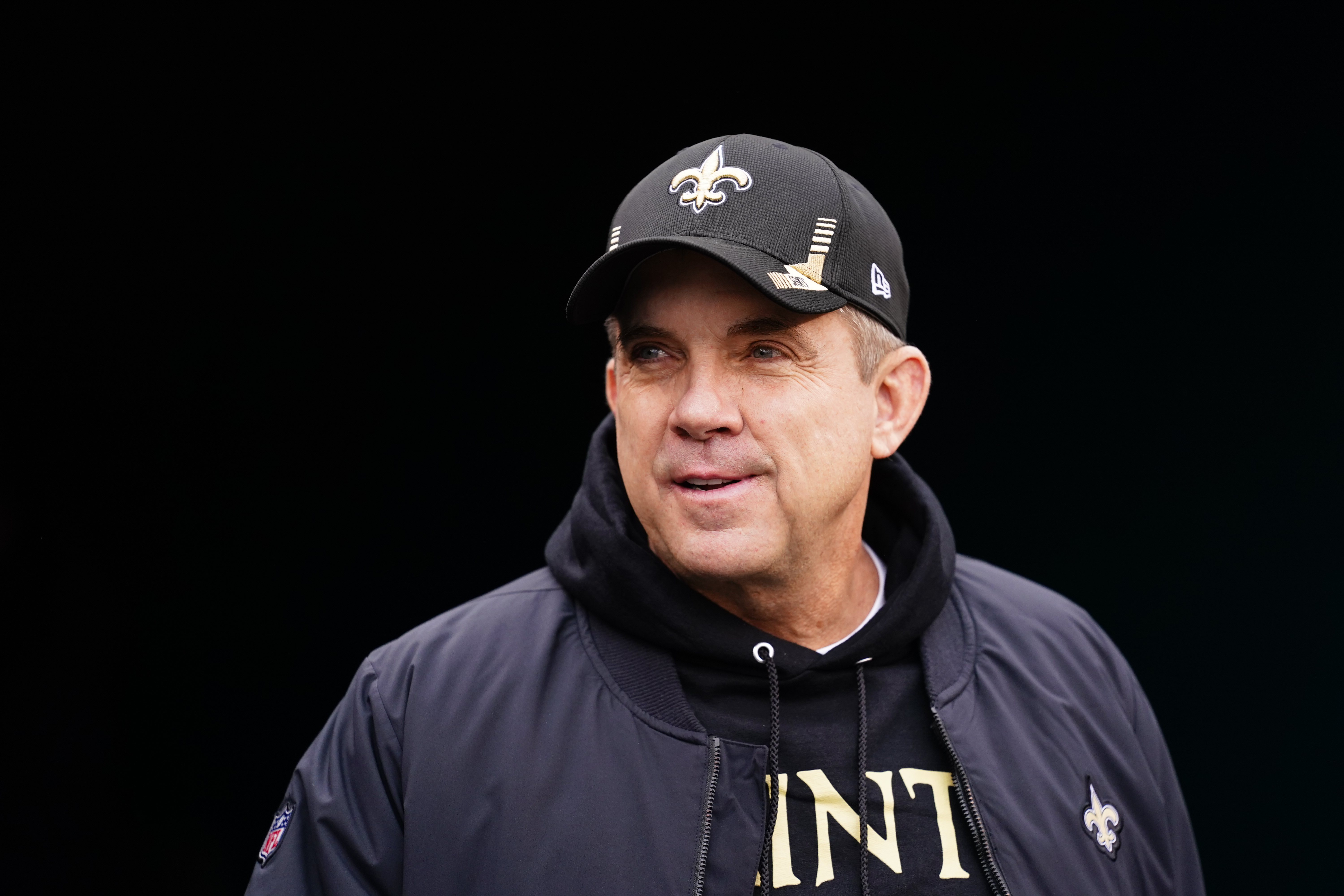 New Orleans Saints head coach Sean Payton before an NFL football game against the Philadelphia Eagles, Sunday, Nov. 21, 2021, in Philadelphia. (AP Photo/Matt Rourke) (Matt Rourke)