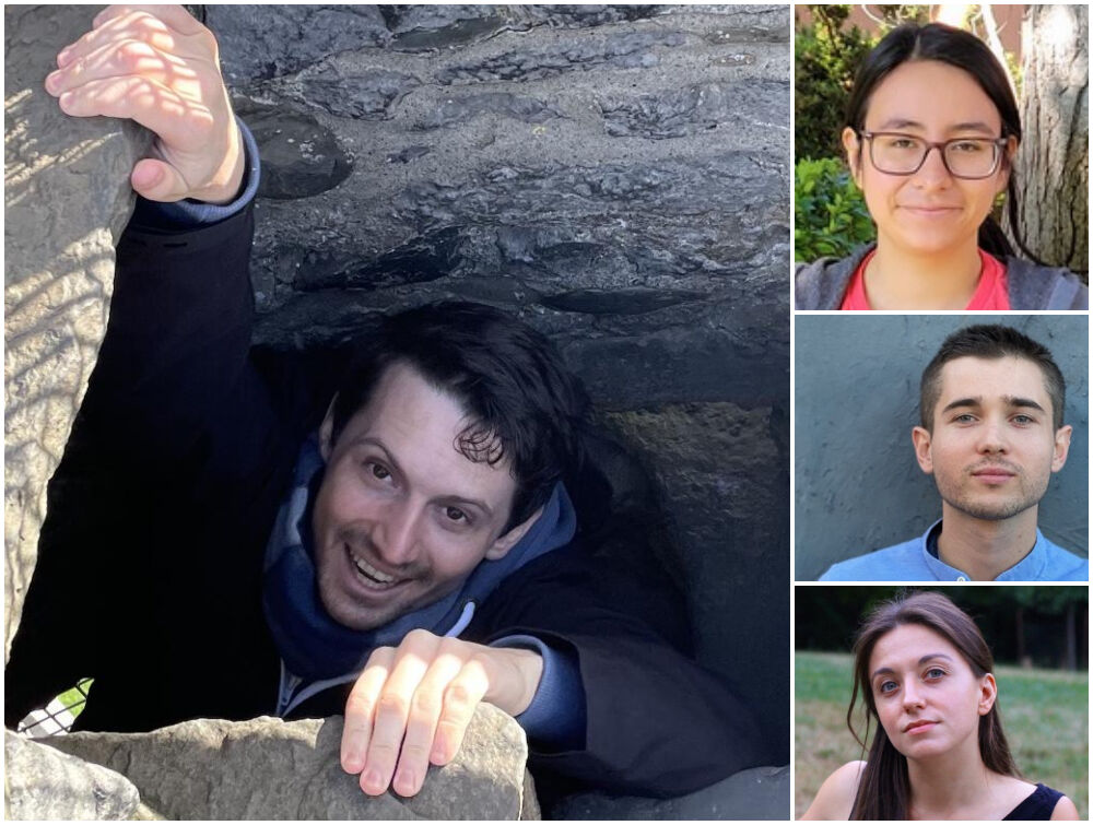 Clockwise from left: Josh Riley Brown, Maria Arreola, Luke Slattery and Zoe Rhulen are among the 11 playwrights returning for Curious Theatre's Curious New Voices reunion and festival. (Courtesy Curious Theatre)
