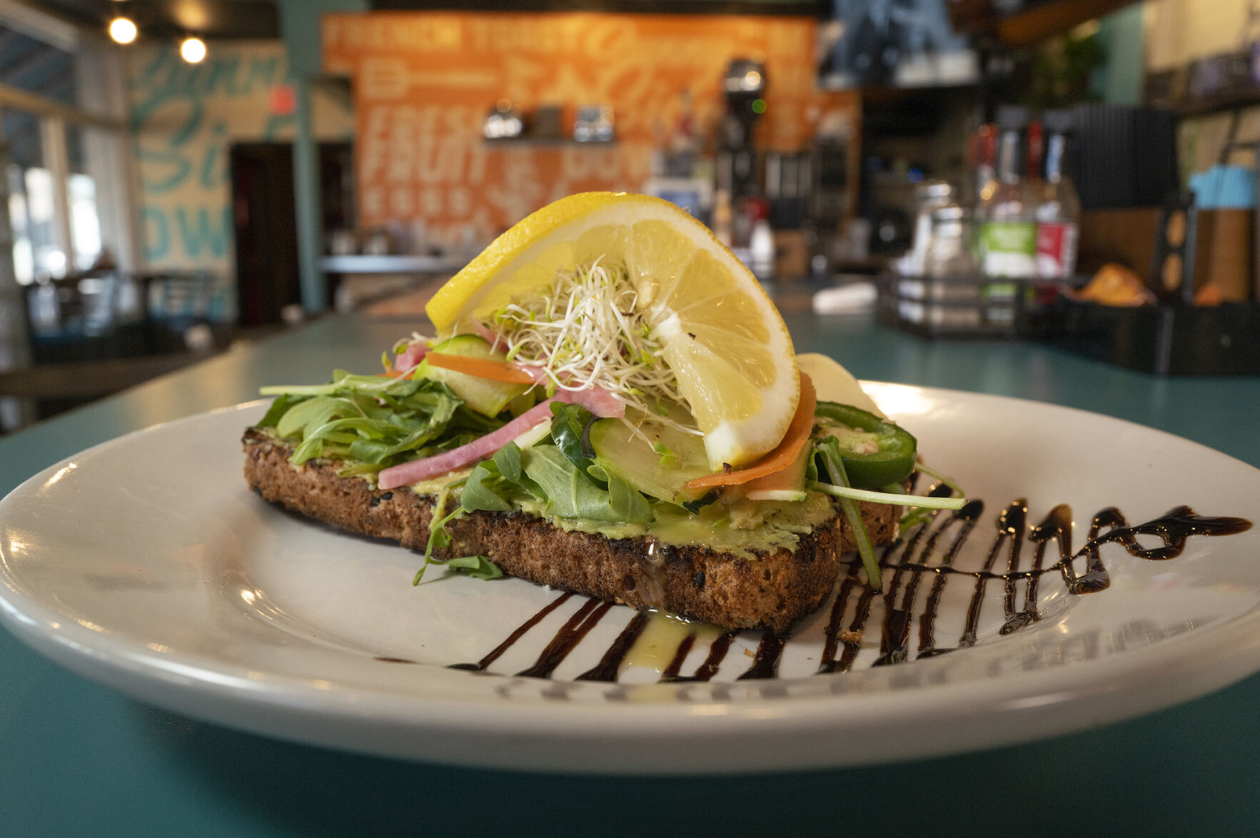 Burnt Toast Restaurant (Located at: 112 N. Nevada Ave) “Garden Avocado Toast” Thursday February 2, 2023. Photo by Jeff Kearney. (Jeff Kearney)