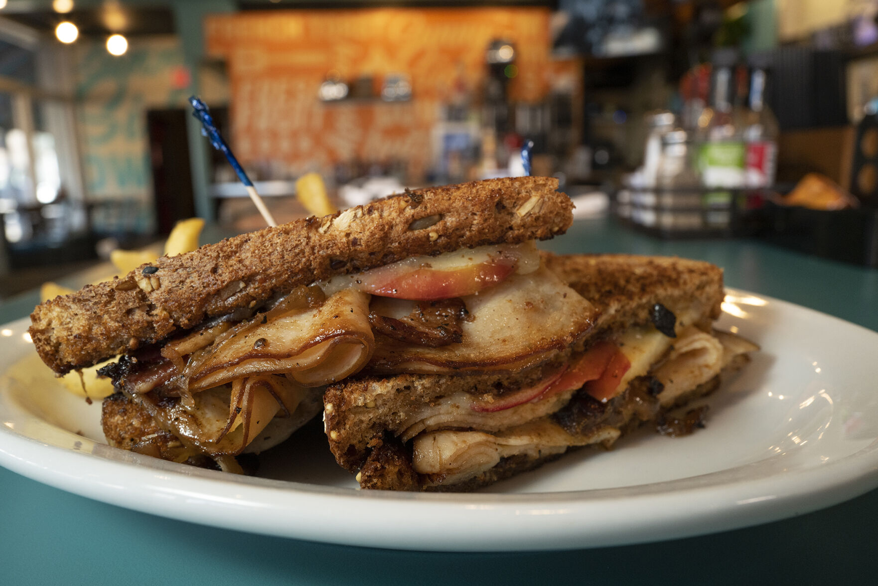 Turkey and poached apple melt at Burnt Toast in downtown Colorado Springs. (Jeff Kearney, special to the gazette)