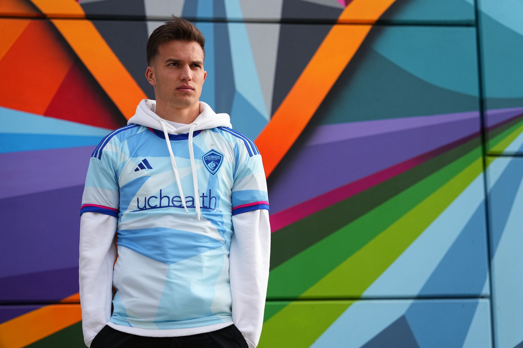 COMMERCE CITY, CO - DECEMBER 13: Cole Bassett of the Colorado Rapids poses for photos at Dick's Sporting Goods Park on December 13, 2022 in Commerce City, Colorado. (Garrett W. Ellwood, Colorado Rapids)