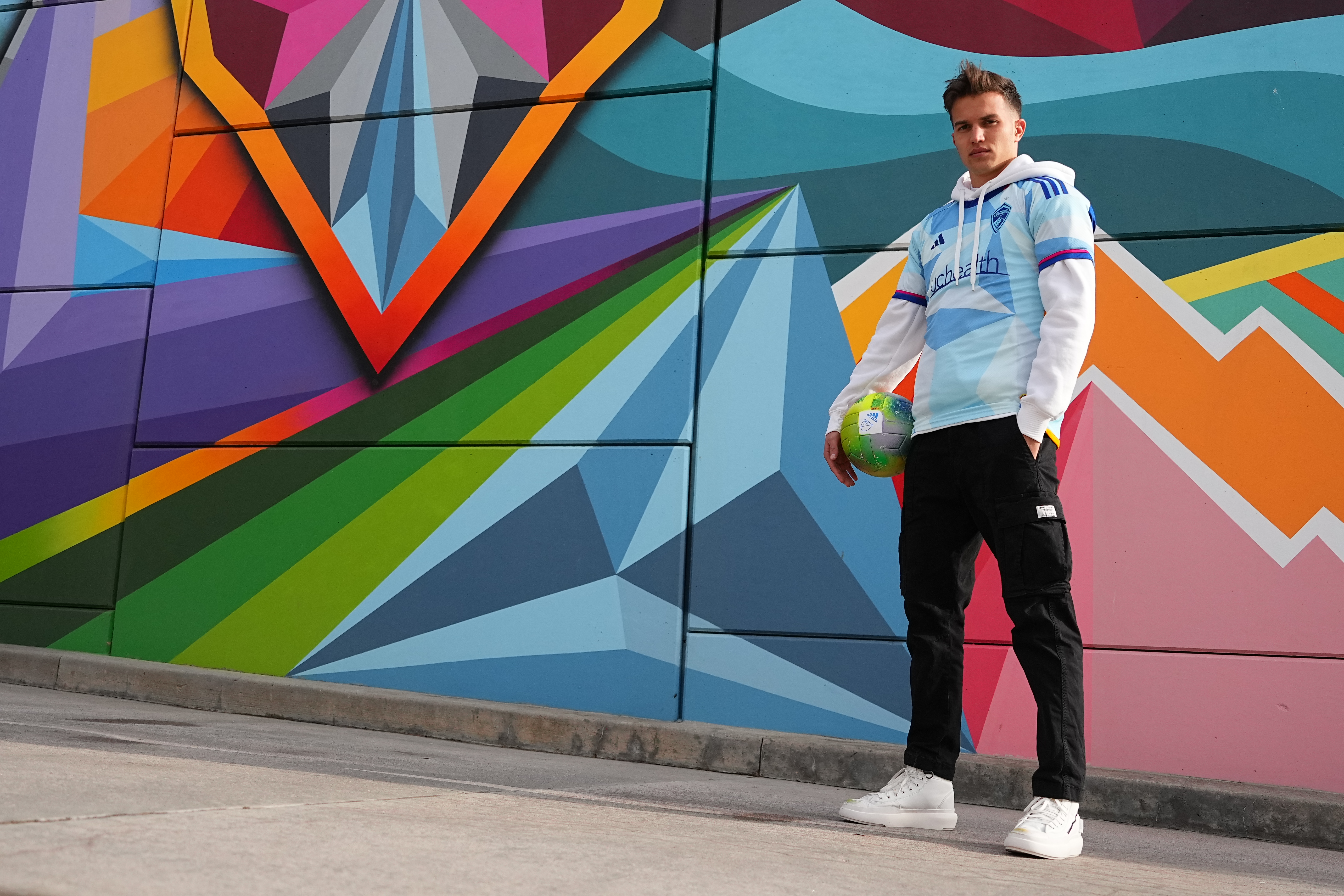 COMMERCE CITY, CO - DECEMBER 13: Cole Bassett of the Colorado Rapids poses for photos at Dick's Sporting Goods Park on December 13, 2022 in Commerce City, Colorado. (Garrett W. Ellwood, Colorado Rapids)