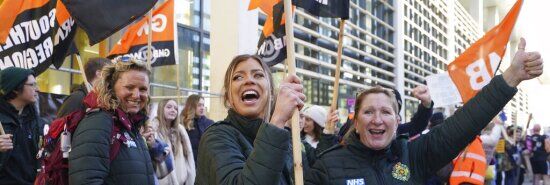 British healthcare workers stage largest strike in National Health Service history
