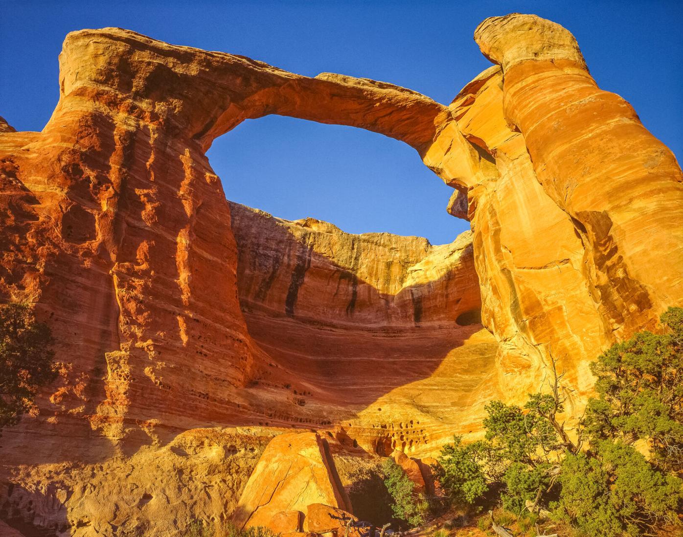 5 Sunset, Sandstone arch, Rattlesnake Canyon, Black Ridge Canyons Wilderness.jpg