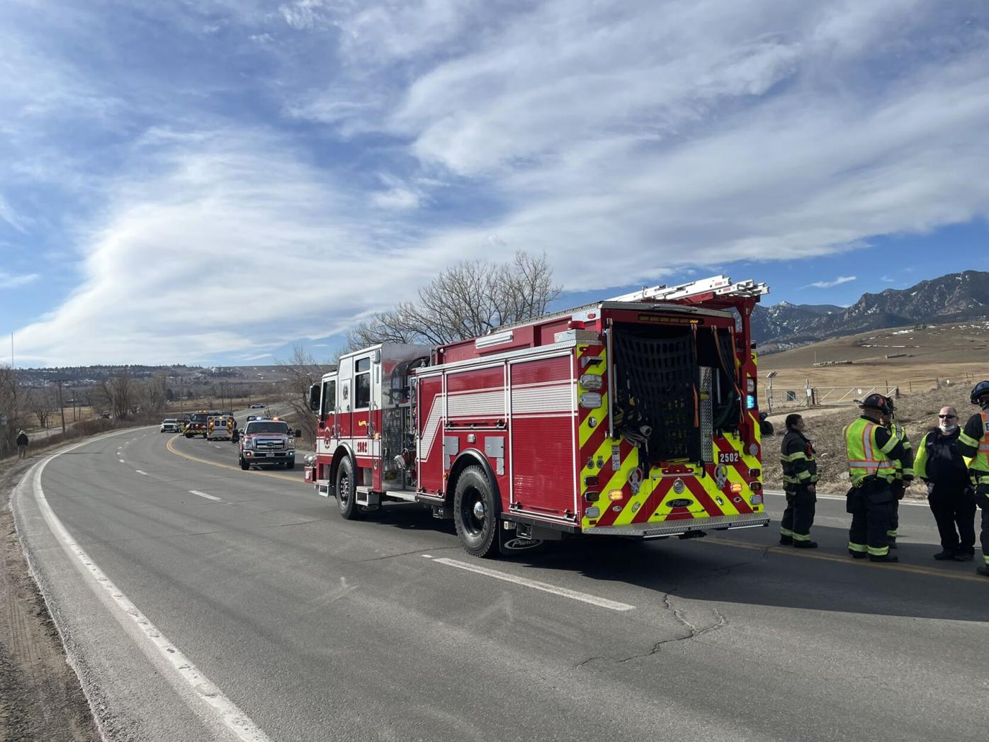 Broadway closed in Boulder both directions after car crash