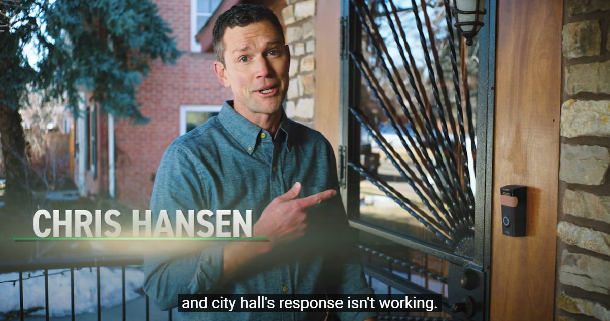 Chris Hansen portrays mayoral candidacy as antidote to Denver’s crime, homelessness in TV commercial