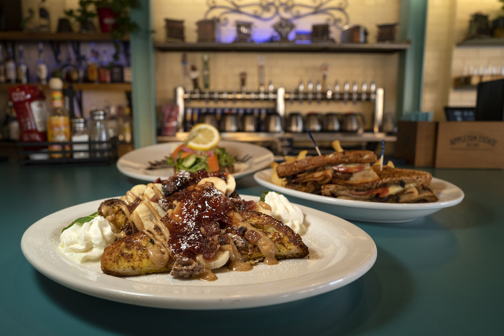 Burnt Toast Restaurant (Located at: 112 N. Nevada Ave) “Elvis French Toast, Turkey and Poached Apple Melt with Garden Avocado Toast” Thursday February 2, 2023. (Jeff Kearney, special to the gazette)