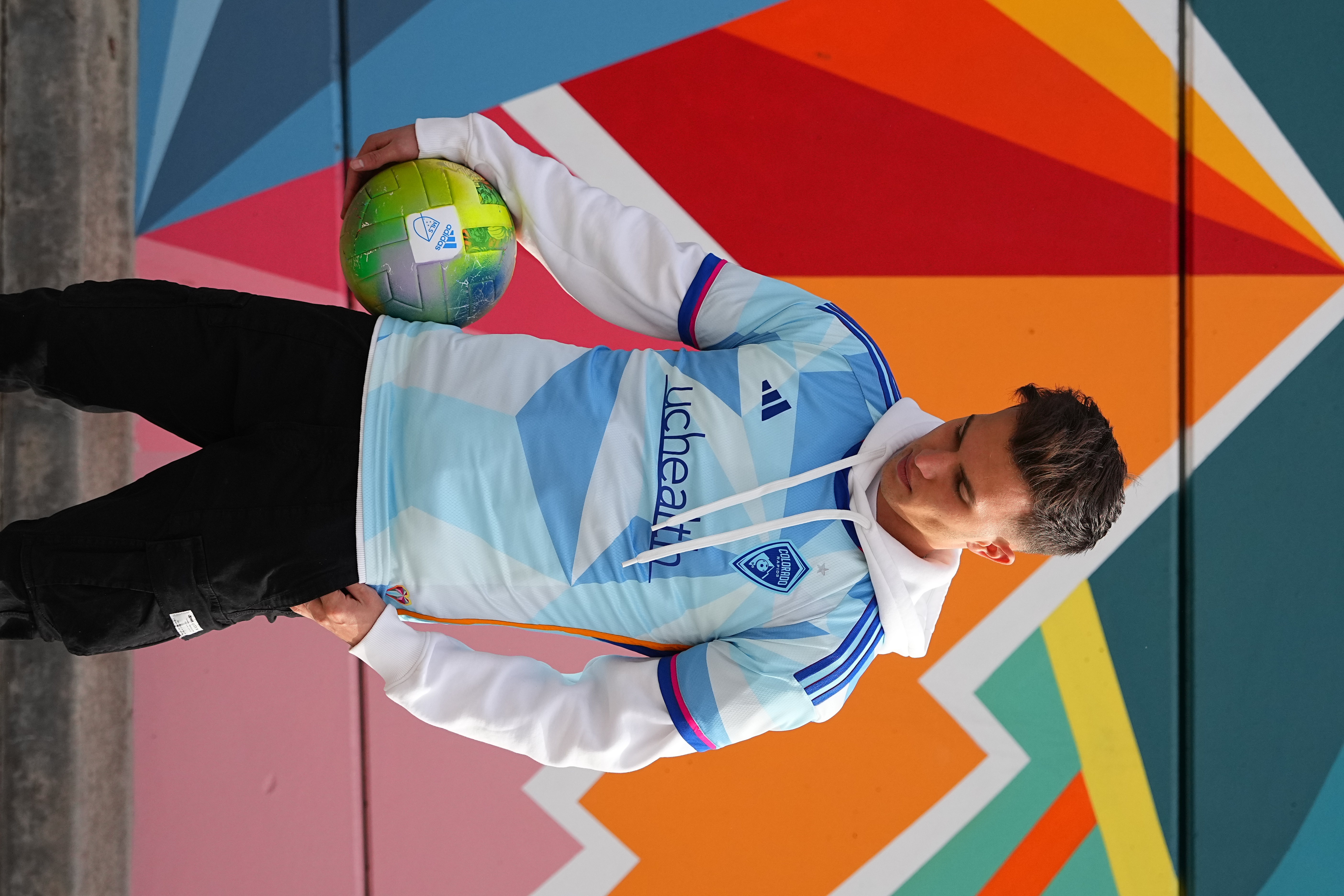 COMMERCE CITY, CO - DECEMBER 13: Cole Bassett of the Colorado Rapids poses for photos at Dick's Sporting Goods Park on December 13, 2022 in Commerce City, Colorado. (Garrett W. Ellwood, Colorado Rapids)