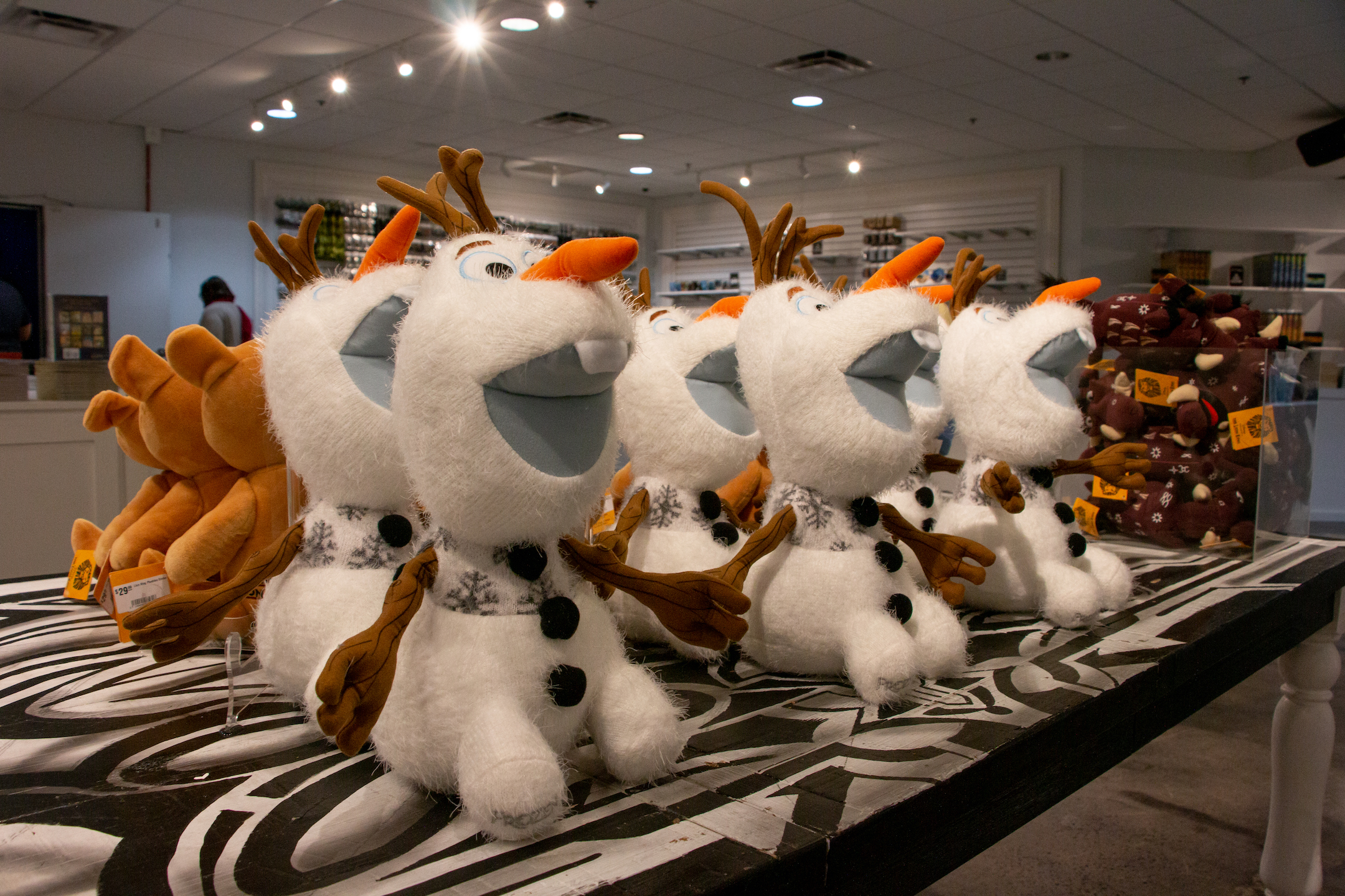 Plush Olafs for sale in the gift shop of the Disney Animation: Immersive Experience is now open at Lighthouse ArtSpace Denver, 3900 Elati St. (SavannahMehrtenssavannah.mehrtens@denvergazette.comhttps://secure.gravatar.com/avatar/e0e72b1f57c381b73731db78749ceca8?d=mm&r=g)