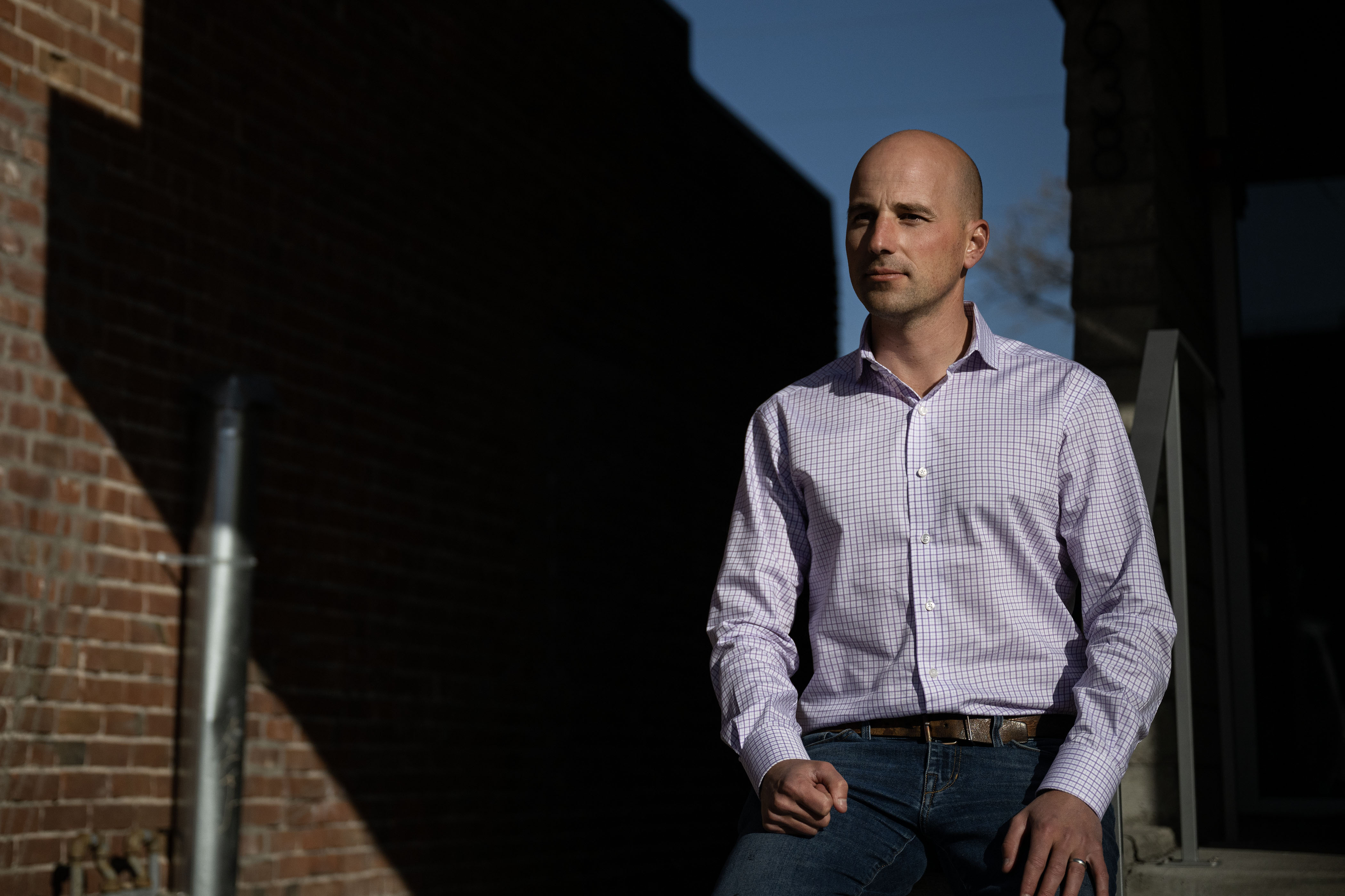 Denver mayoral candidate Andy Rougeot stands for a portrait on Tuesday, Feb. 14, 2023, in Denver, Colo.(Timothy Hurst/The Denver Gazette) (TimHursttim.hurst@gazette.comhttps://secure.gravatar.com/avatar/aca82bd62b4ee425c598527cd6faa1b1?d=mm&r=g)