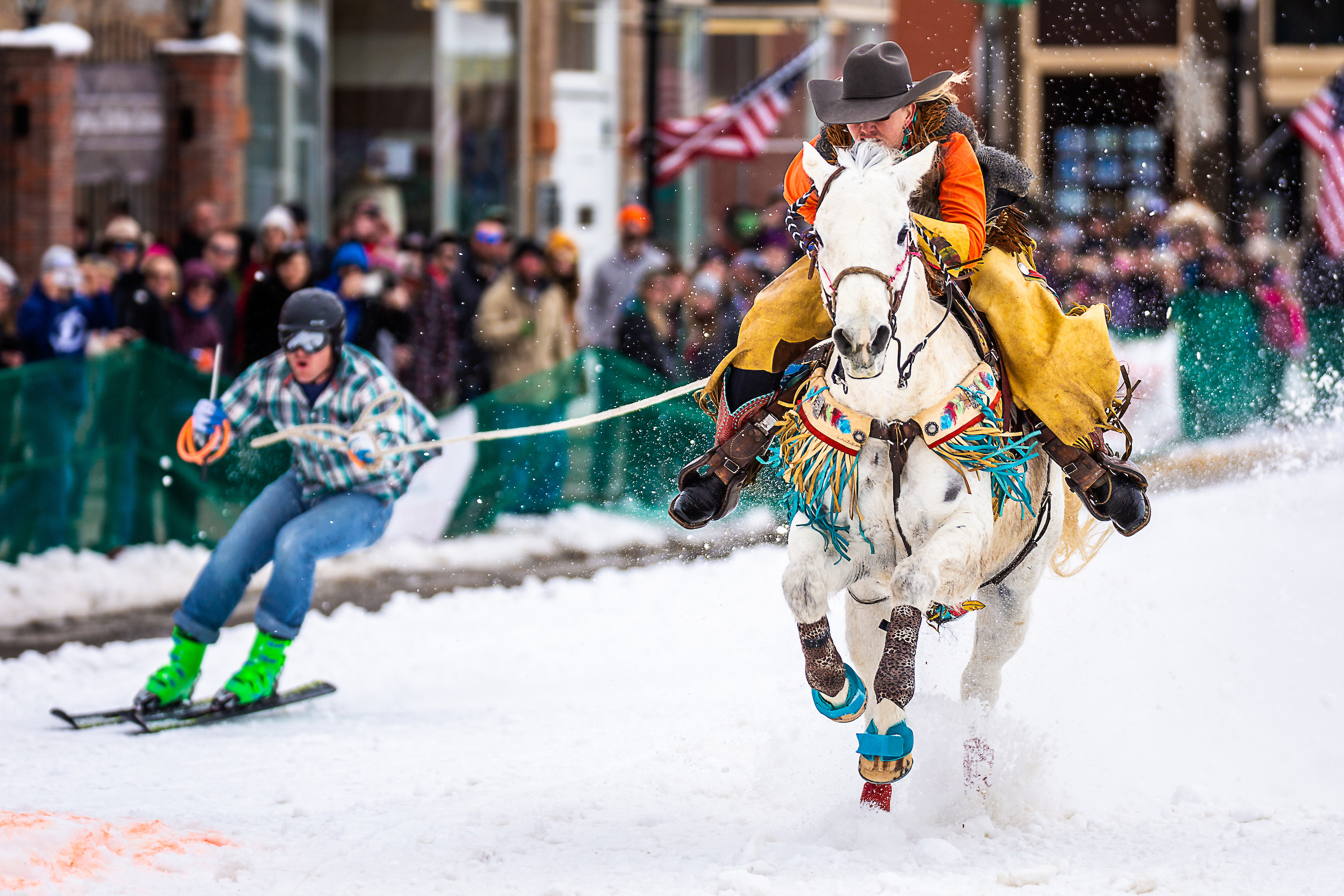 Skijoring in Leadville, Colorado. (Courtesy, Mark LaRowe Photography)