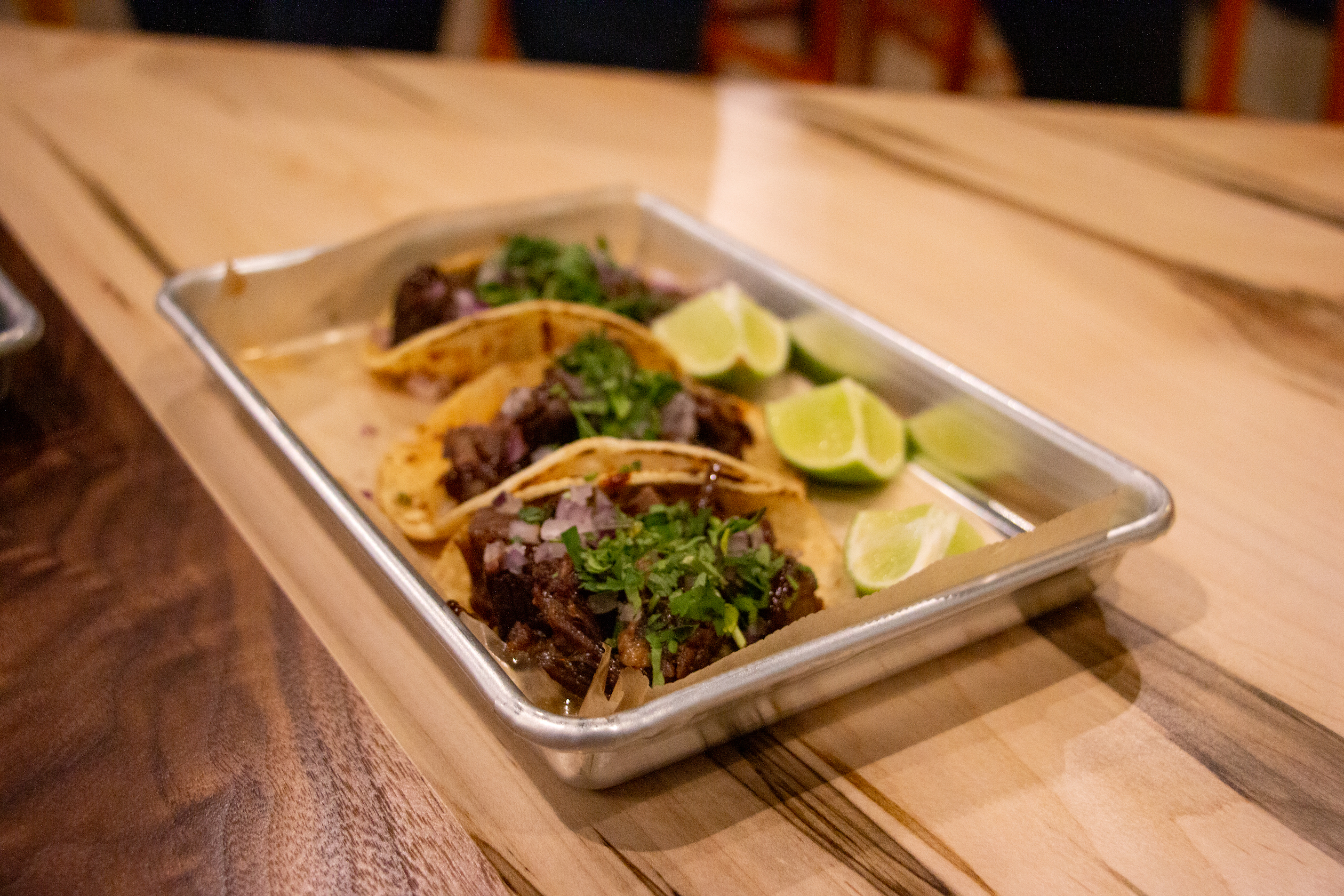 Denver Beer Company opens its fourth taproom on Feb. 25 in Denver's Lowry neighborhood at 7070 E. Lowry Blvd. Pictured: Coffee brisket tacos. (SavannahMehrtenssavannah.mehrtens@denvergazette.comhttps://secure.gravatar.com/avatar/e0e72b1f57c381b73731db78749ceca8?d=mm&r=g)
