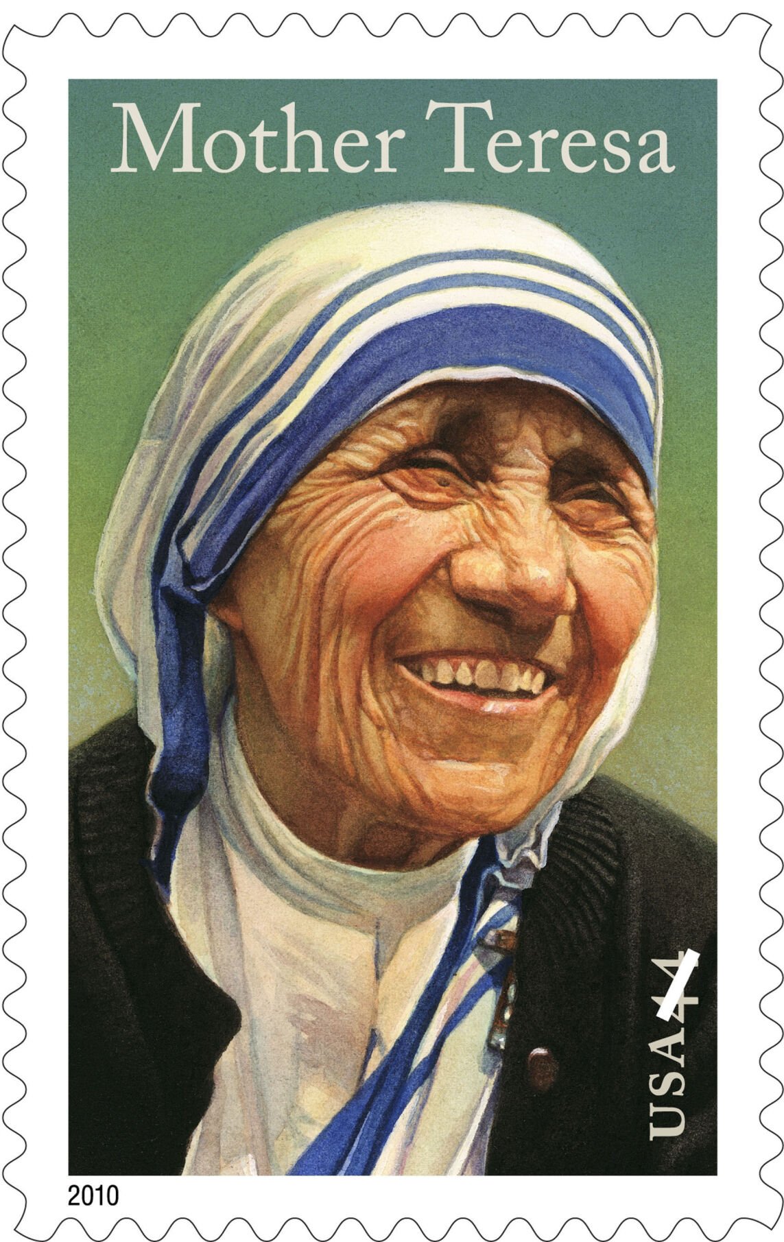 Postal Service honored Mother Teresa for her humanitarian work for the poor. (PRNewsFoto/U.S. Postal Service) (PR NEWSWIRE)