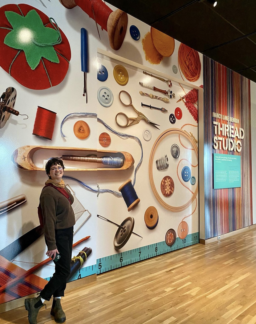 A visitor to the Denver Art Museum, which went into the pandemic shutdown coming off one of its strongest years. (Courtesy Denver Art Museum Instagram)