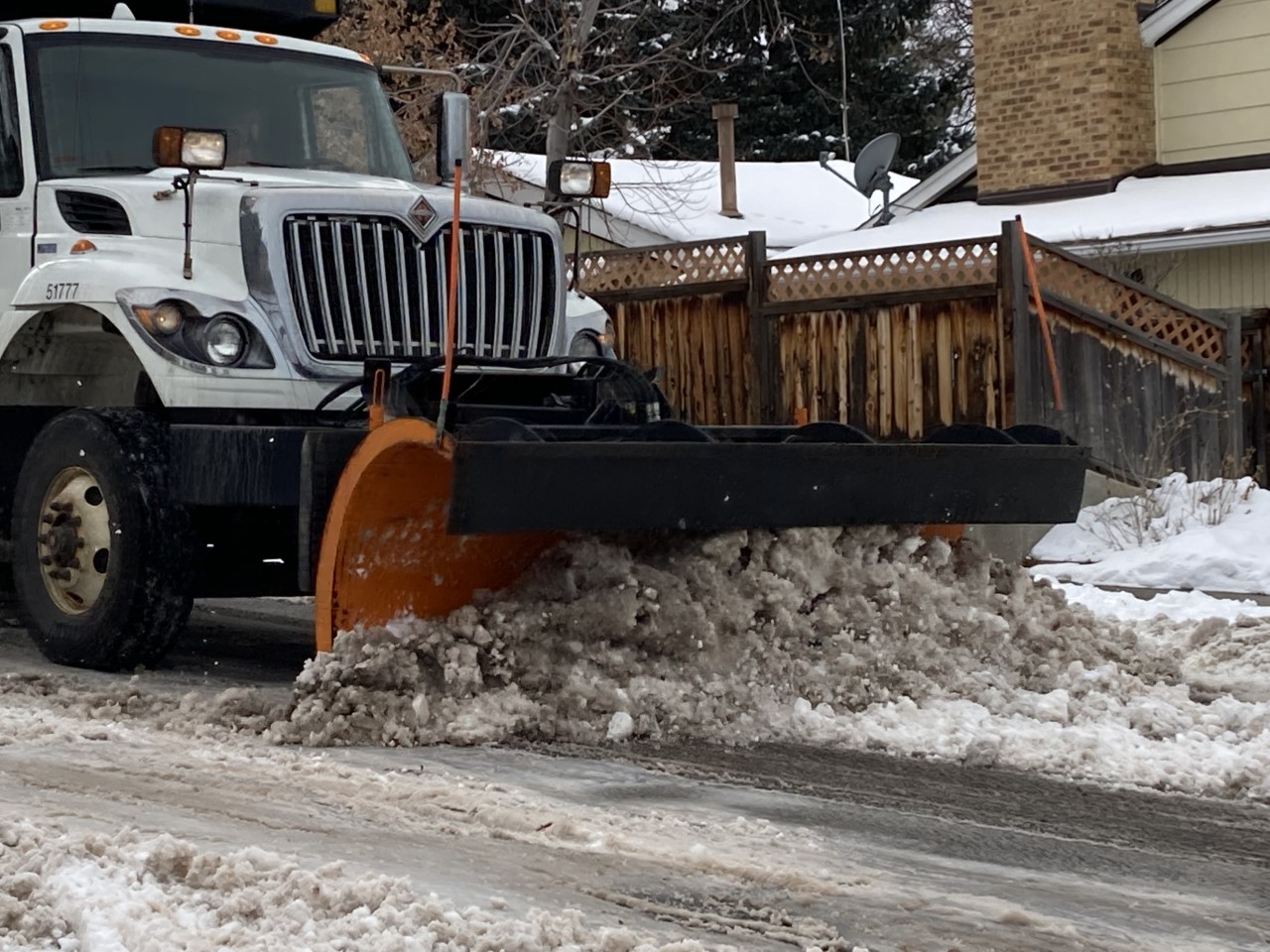 FILE PHOTO: A snowplow clears streets in Aurora in January 2023. The city council voted Monday to allow Aurora's HOAs and special districts plow streets within their boundaries. (Courtesy: City of Aurora)