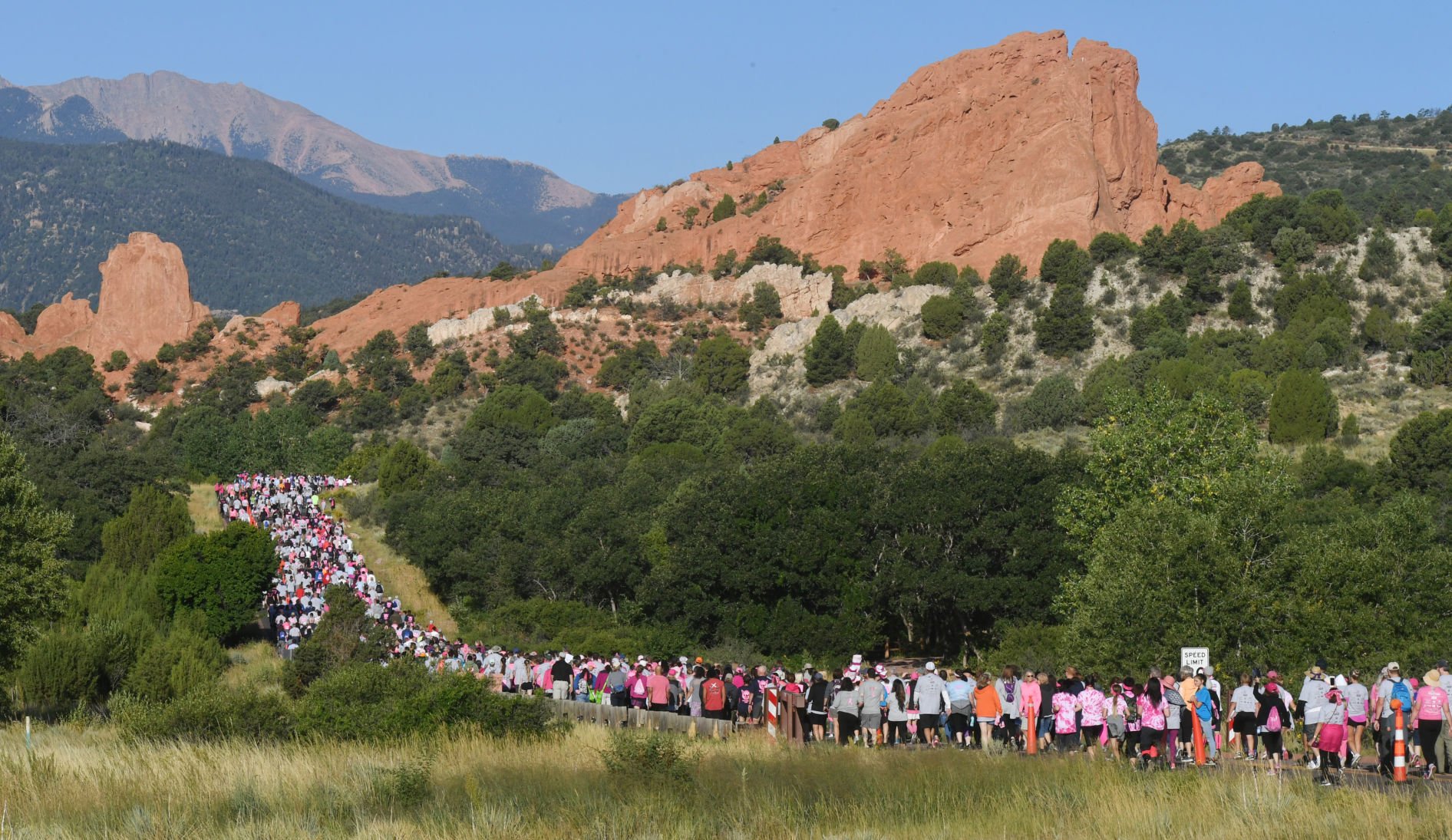 In 2019, the last time the Susan G. Komen Race for the Cure was held in Colorado Springs, about 2500 people, many dressed in pink, started their trek through Garden of the Gods to show their support for breast cancer research, to support those who survived the disease, and memorialize those who did not. It was the 25th annual race, and the last. A group of former volunteers is starting a new charity race that will be held in June 2024. (Gazette file)