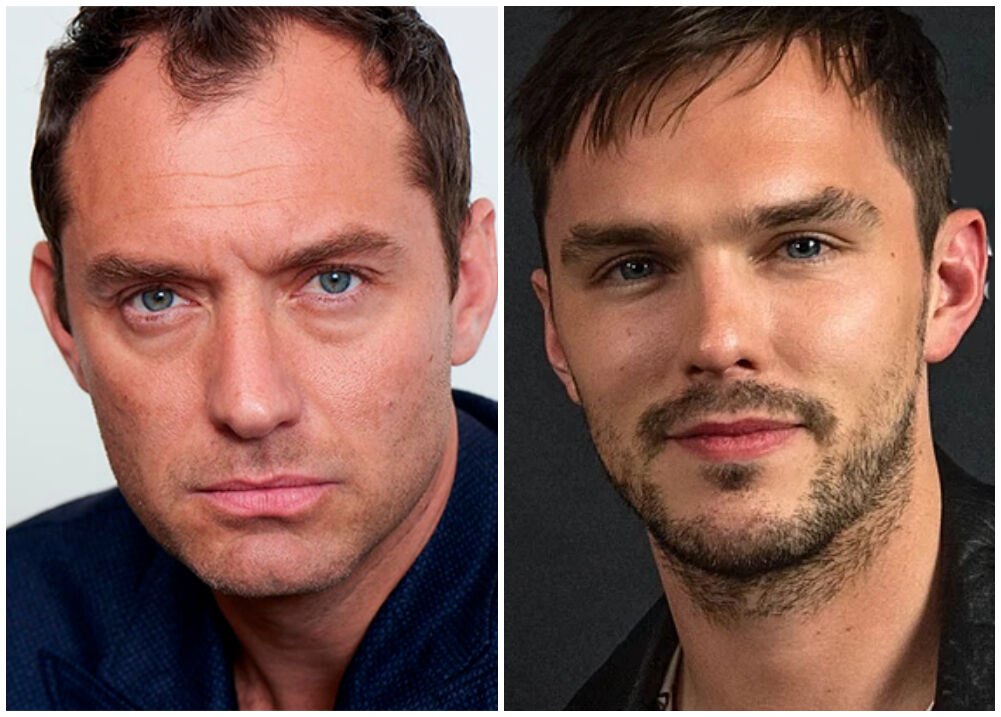 Jude Law, left, and Nicholas Hoult will star in an adapation of Kevin Flynn's book. (From the actors' Wikipedia pages)