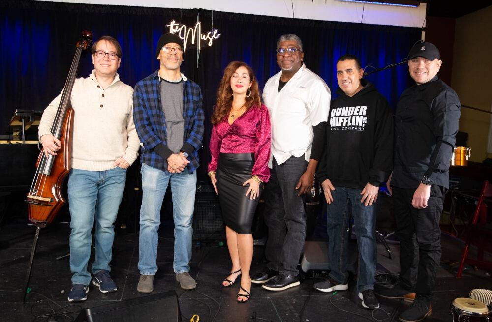 Ritmo Jazz, fronted by Cristine Barbosa, plays at Dazzle on March 16. (Photo by Sal De Vincenzo)