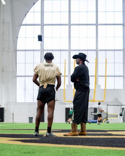 Deion Sanders and Shedeur Sanders, Colorado football spring practice