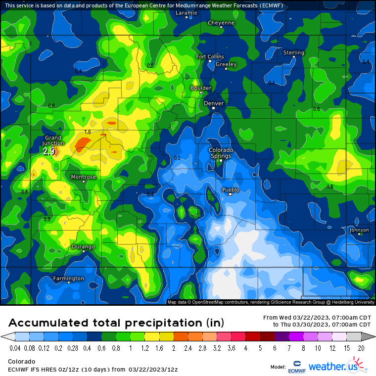 Thursday, March 30 forecast model