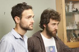 Shane Boris, left, visiting his alma mater, Colorado Academy (Courtesy)