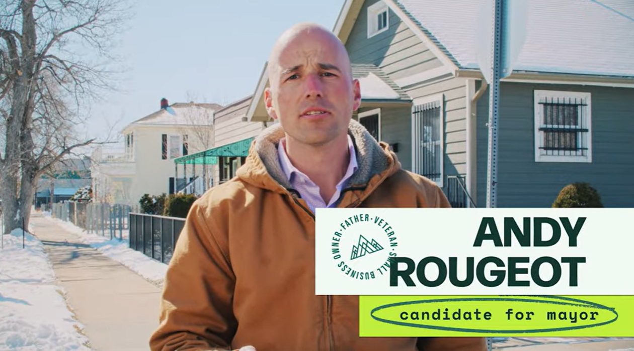 Business owner Andy Rougeot vows to enforce the city of Denver's camping ban, add hundreds of police officers and make Denver