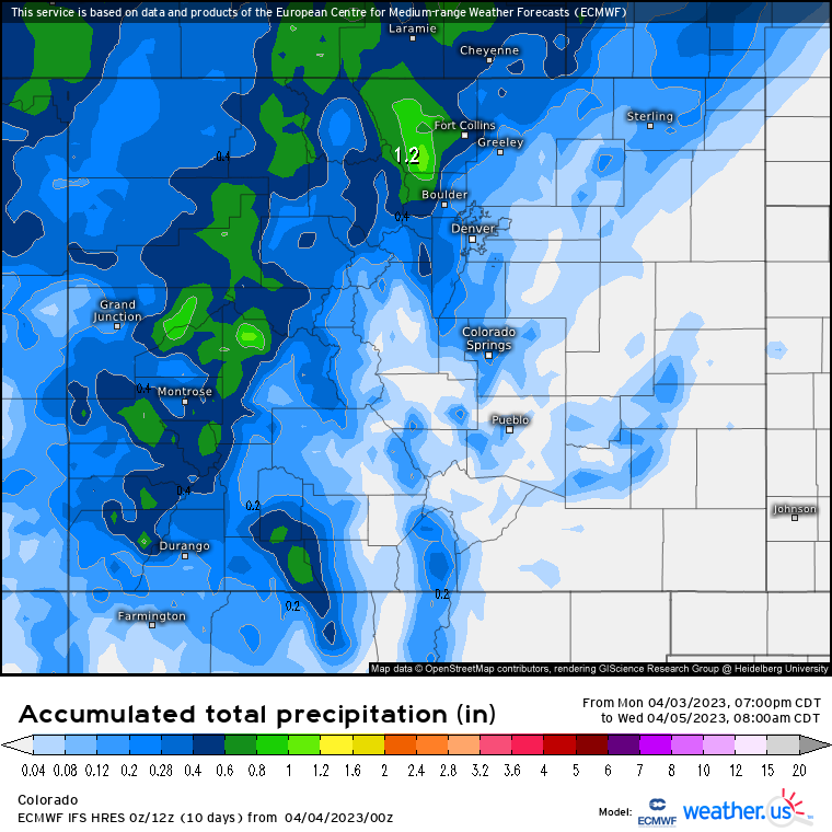 Wednesday, April 5 forecast model