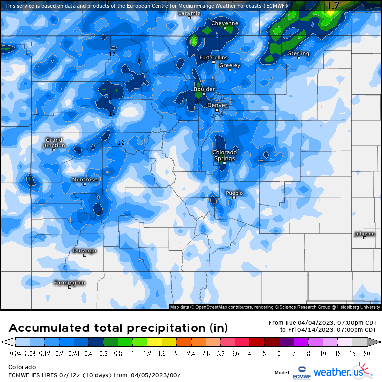Friday, April 14 forecast model
