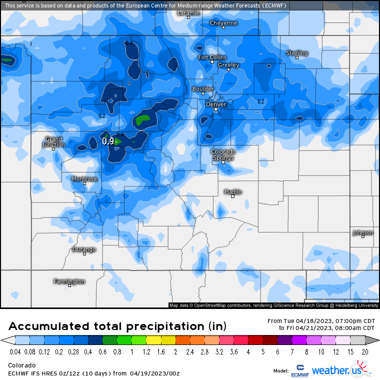 Friday, April 21 forecast model