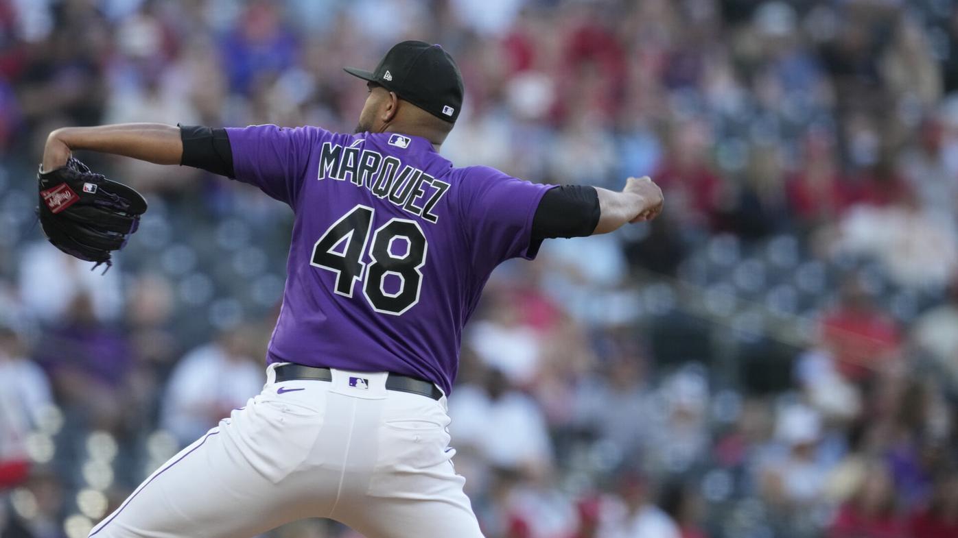 Rockies’ starter Germán Márquez leaves game early with arm injury