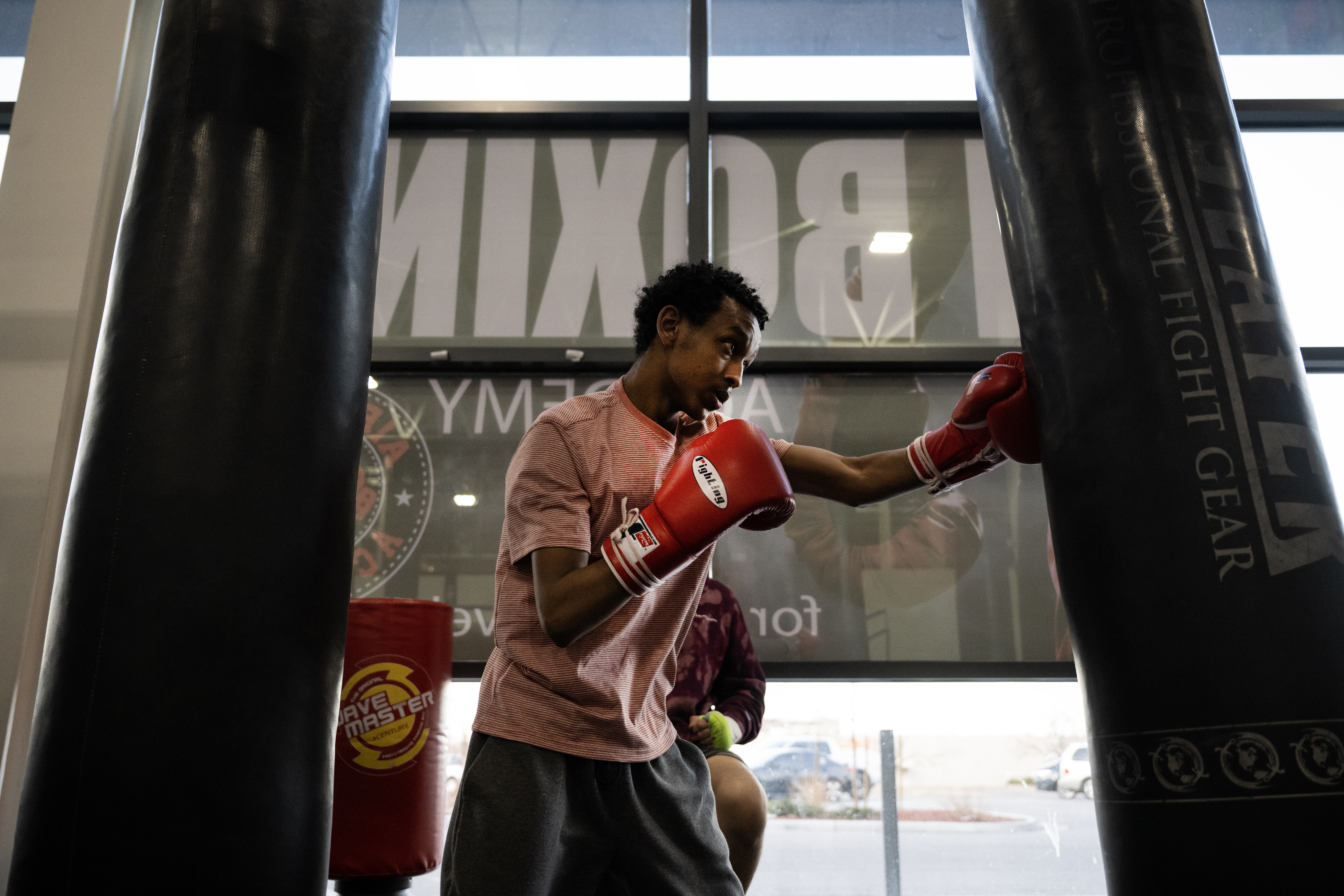 Hanad Ali, 16, practices his four-punch combos on Thursday, March 16, 2023, at A1 Boxing Academy, Colo. (Timothy Hurst/Denver Gazette) (TimHursttim.hurst@gazette.comhttps://secure.gravatar.com/avatar/aca82bd62b4ee425c598527cd6faa1b1?d=mm&r=g)