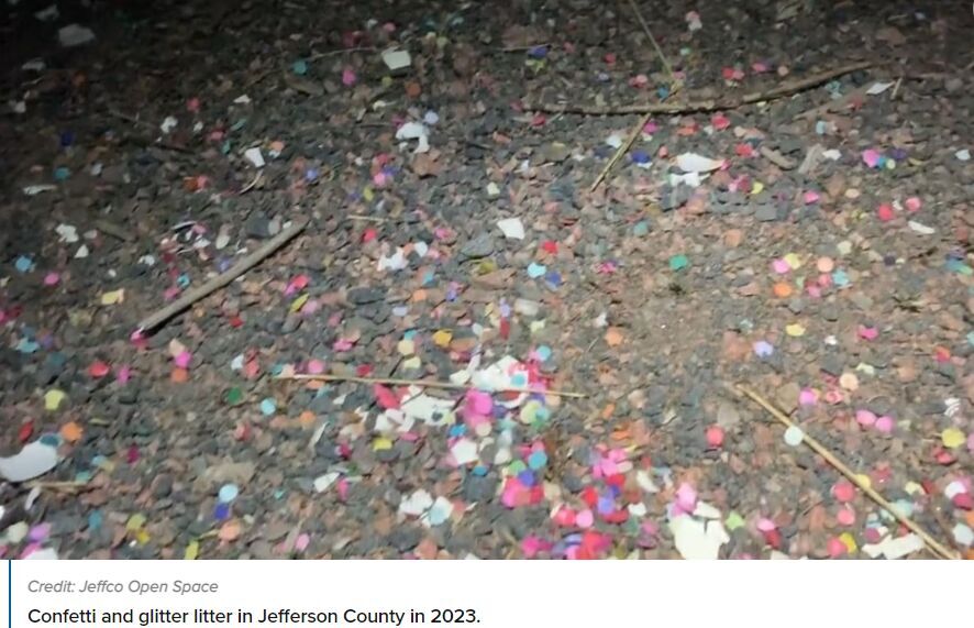 Glitter bombs, confetti eggs litter Colorado picnic sites
