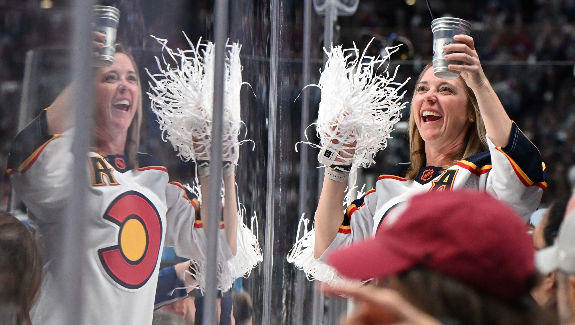 Fans cheer for their Colorado Avalanche against the Seattle Kraken during the first period of Game 7 of the first round of the Stanley Cup Playoffs Sunday, April 30, 2023, at Ball Arena in Denver. (The Gazette, Christian Murdock) (Christian Murdock/The Gazette)