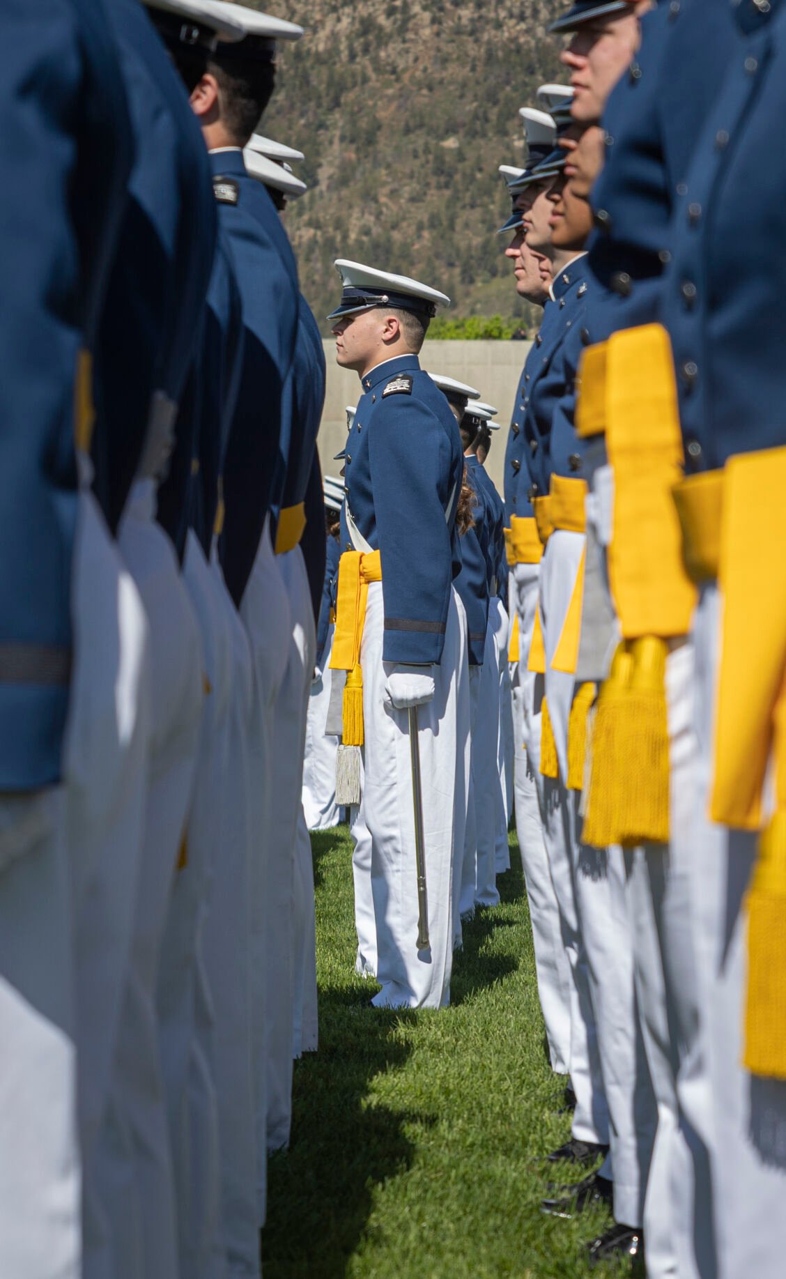 Cadets begin their graduation celebration at the U.S. Air Force Academy Class of 2023 Graduation Parade at Stillman Field in Colorado Springs, Co., on Wednesday, May 31, 2023. (Gabi Broekema)