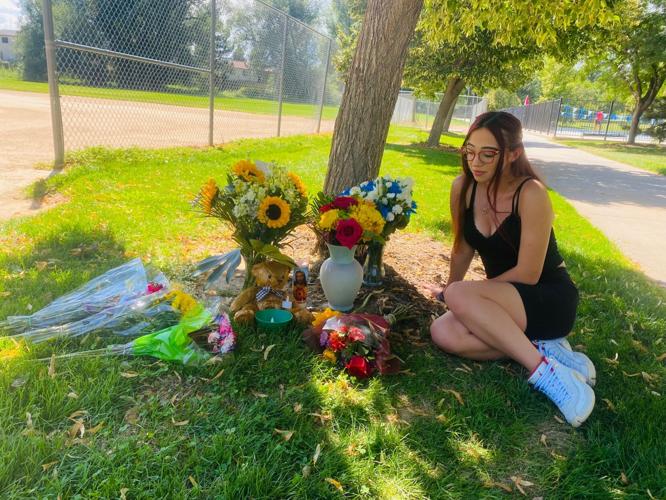 Luciana Garcia mourning Josiaz "JoJo" Aragon