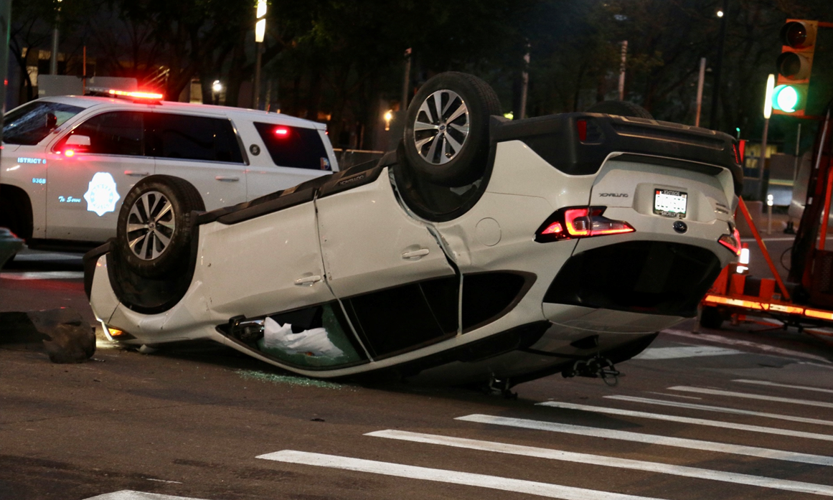 17th and Arapahoe rollover crash