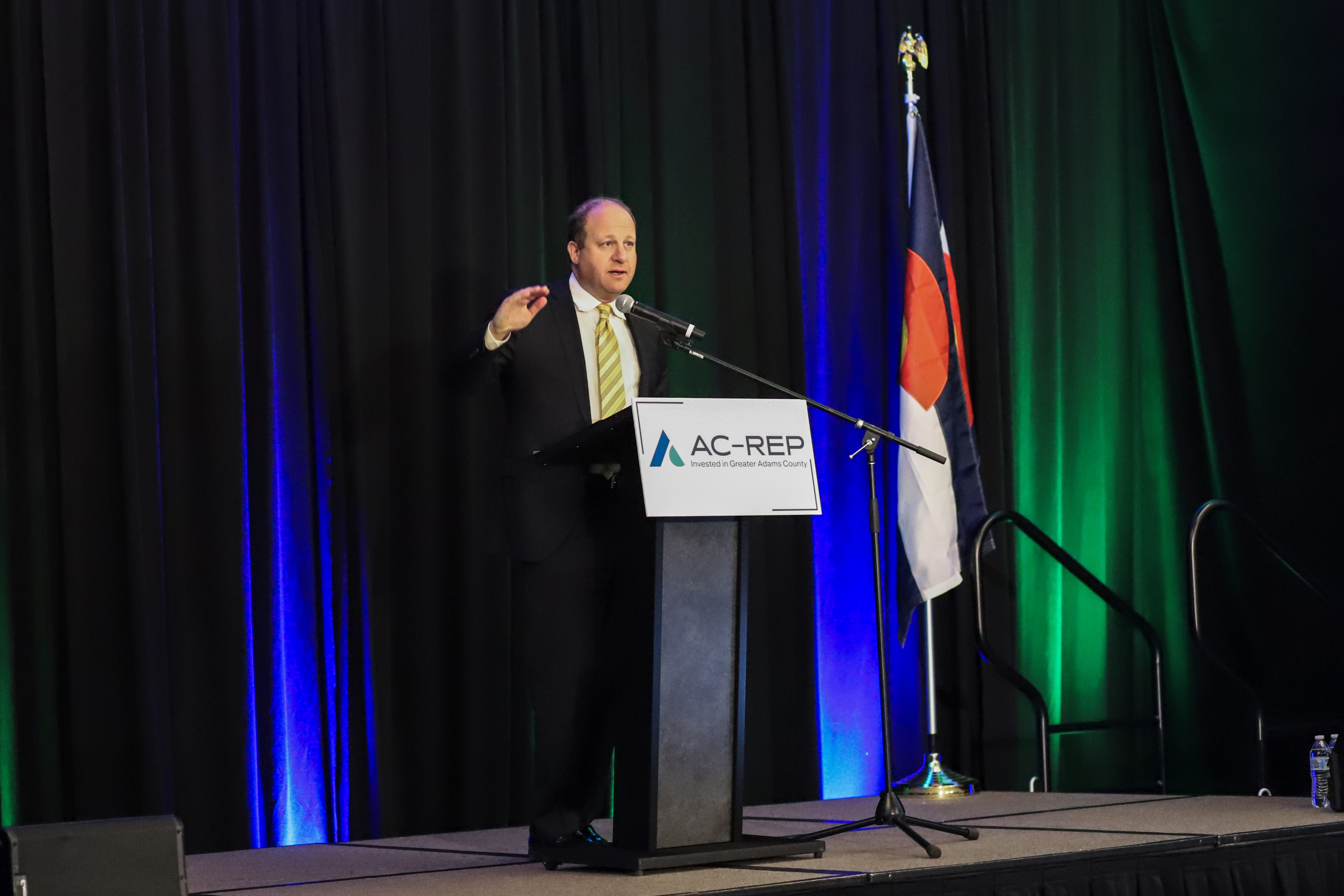 Gov. Jared Polis speaks at the Adams County Regional Economic Partnership State of the Region luncheon Thursday. (KylaPearceAurora reporterkyla.pearce@denvergazette.comhttps://denvergazette.com/content/tncms/avatars/2/16/1e5/2161e54a-3f47-11ed-bc0c-ff41892600ae.4fb8f678b9b96eab286c33c5af828fe7.png)