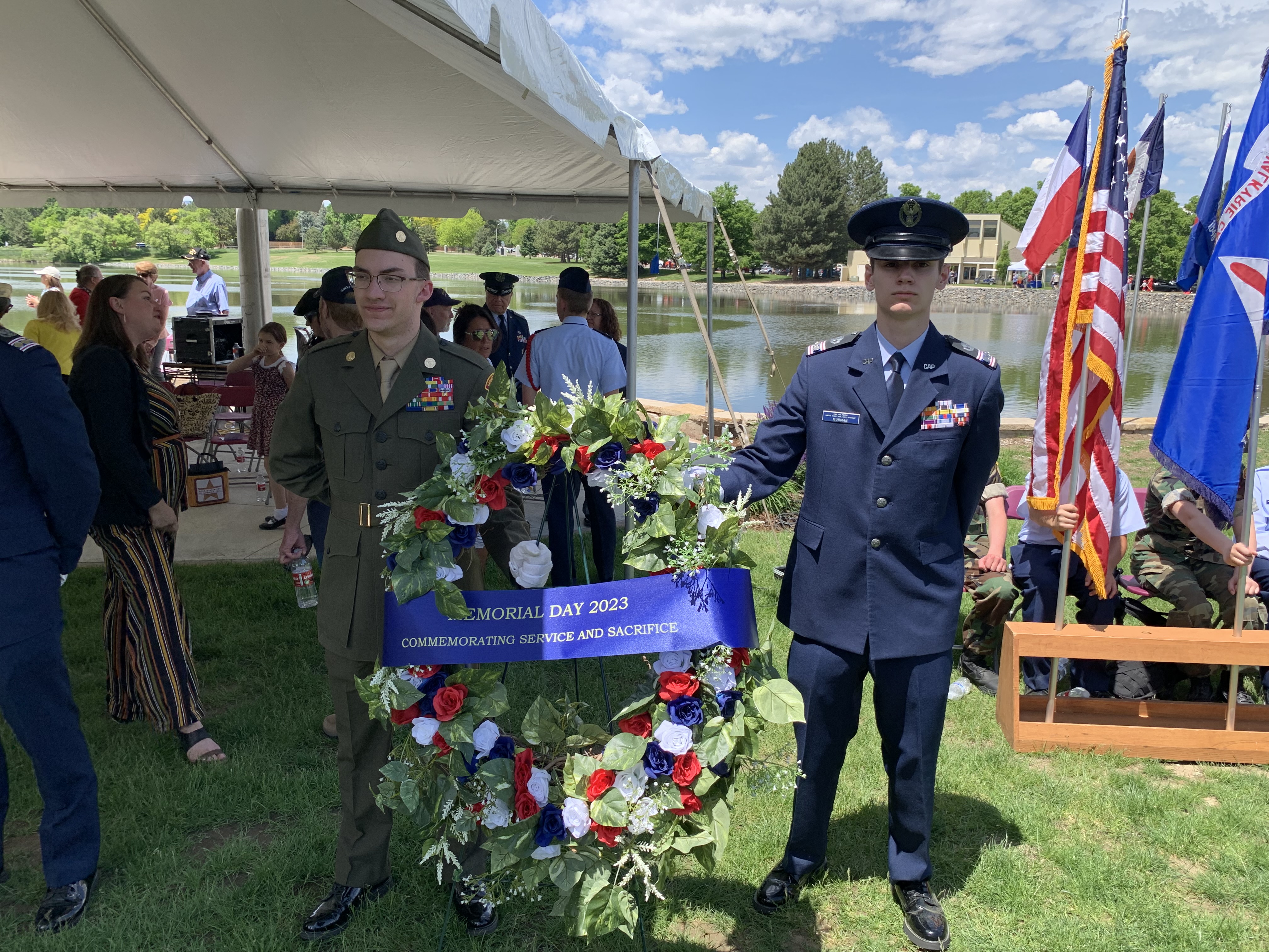 The memorial wreath for the 89th Anniversary of Remembrance at Fort Logan National Cemetery Monday, May 29, 2023. (DennisHuspeniCity Editordennis.huspeni@gazette.comhttps://denvergazette.com/content/tncms/avatars/c/5a/fbd/c5afbd32-5030-11eb-bdef-030d9de52a9e.779683cee495ffe64766291c251a8894.png)